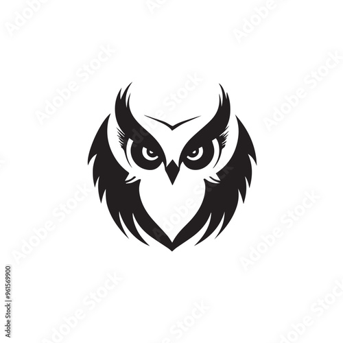 Owl in cartoon, doodle style . Image for t-shirt, web, mobile apps and ui. Isolated 2d vector illustration in logo, icon, sketch style, Eps 10, black and white. AI Generative photo