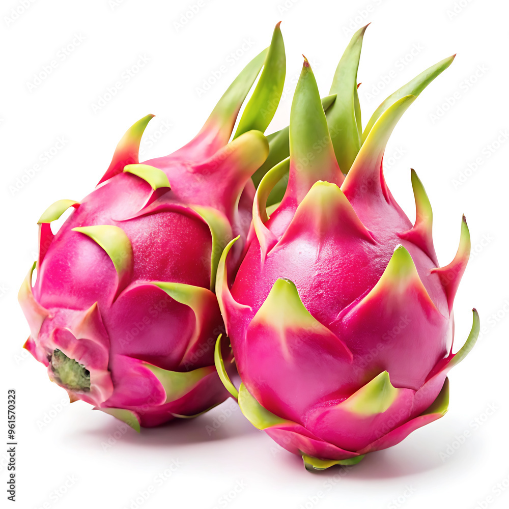 2 dragon fruit close up view isolated on white background 2 dragon fruit close up view isolated on white background