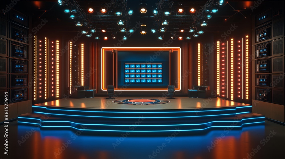 © Julia - Virtual show, studio backdrop template. Ideal for tv game shows, or even gambling events.