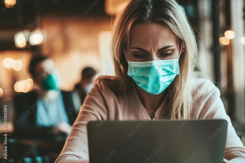 After the lockdown, students with face masks returned to work or school. After the lockdown, students with face masks returned to work or school.