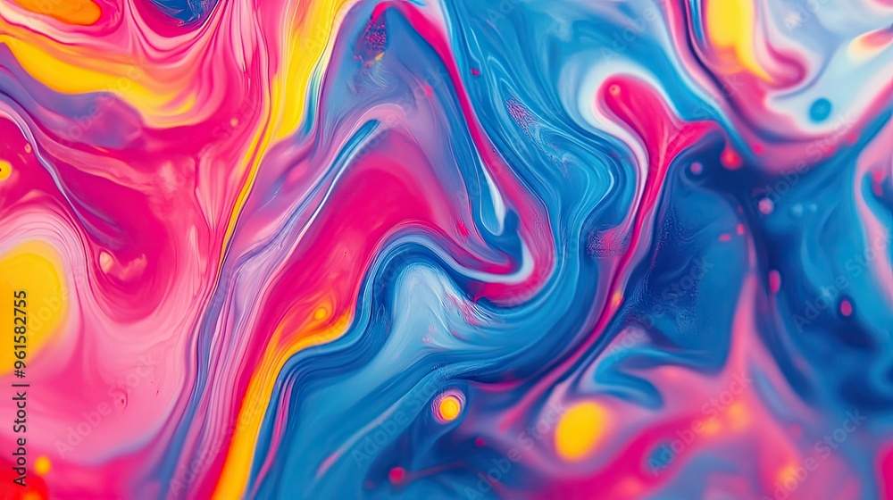 Obraz premium Abstract background with moving colors and fluid patterns, creating a dynamic and eye-catching effect perfect for modern design templates.