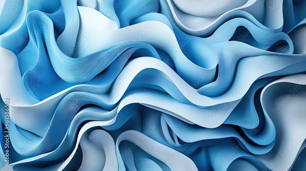 Fototapeta premium Complex 3D abstract background featuring interwoven shapes and textures, creating a visually rich and detailed design. Perfect for artistic visuals. -