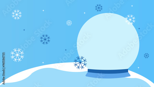 Winter Background with Snow Ball