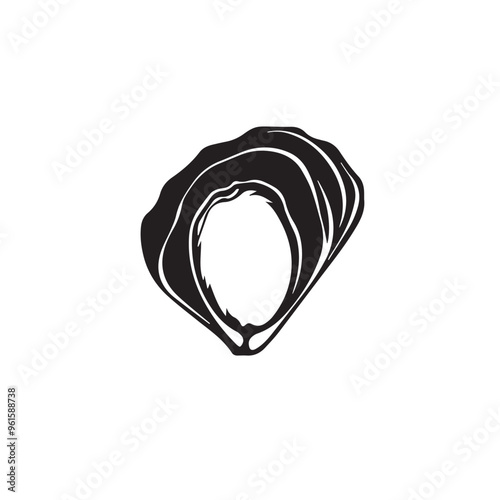 Oyster in cartoon, doodle style . Image for t-shirt, web, mobile apps and ui. Isolated 2d vector illustration in logo, icon, sketch style, Eps 10, black and white. AI Generative