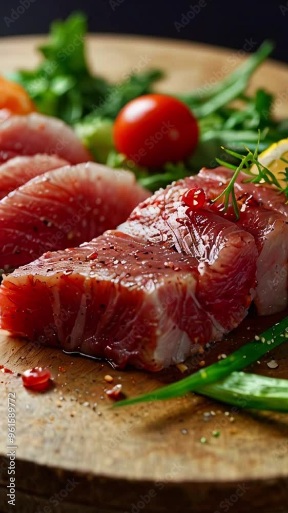 Video of Raw Beef Meat Chops Ready to Cook Video of Raw Beef Meat Chops Ready to Cook