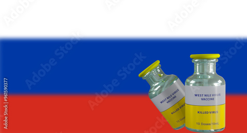 West Nile Virus, Vaccine West Nile for Russia, Vaccine Killed Virus. 3D work and 3D image photo