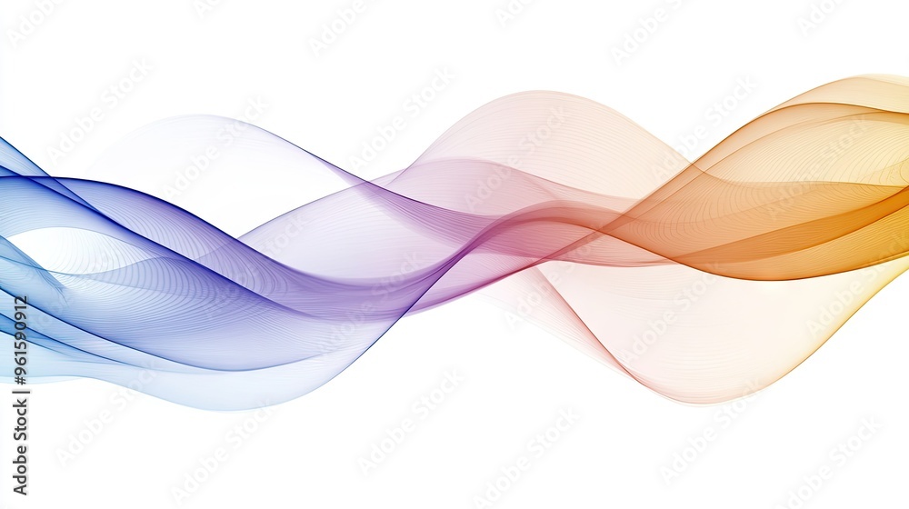 Elegant wave lines in various colors on a white backdrop, with smooth curves and a minimalistic style. Ideal for business graphics and geometric designs. Elegant wave lines in various colors on a white backdrop, with smooth curves and a minimalistic style. Ideal for business graphics and geometric designs.