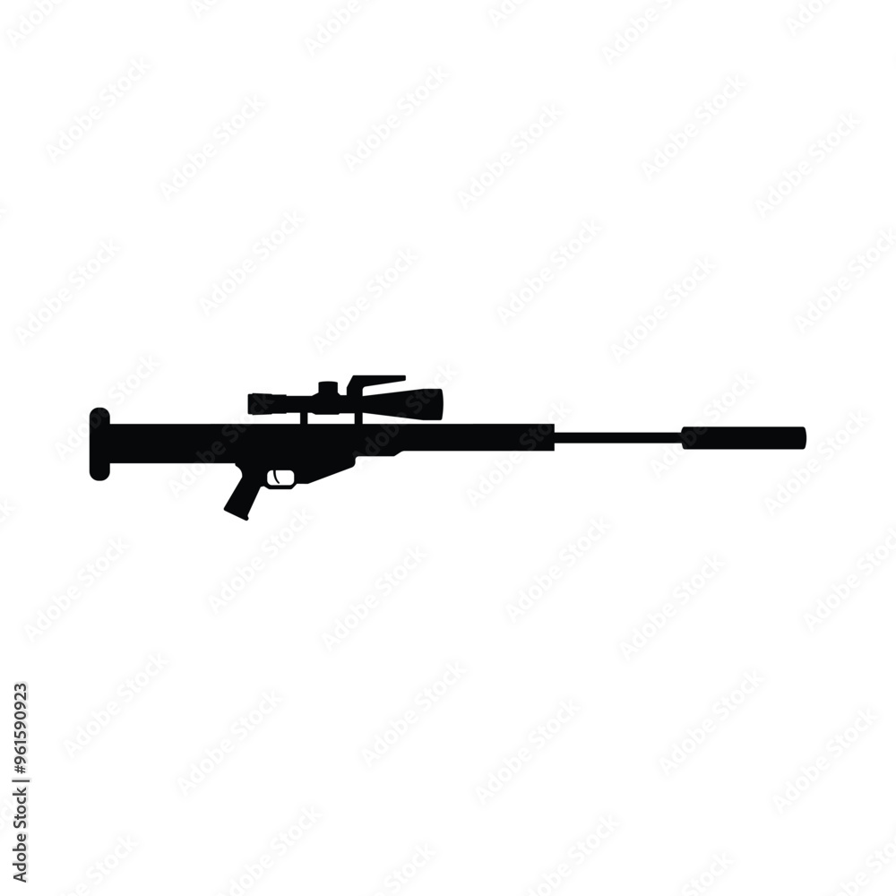 Sniper black and white flat vector icon design. Sniper symbol design and clip art Sniper black and white flat vector icon design. Sniper symbol design and clip art