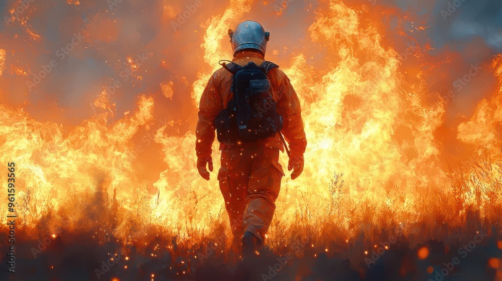 Fire-resistant clothing worn by factory workers Fire-resistant clothing worn by factory workers