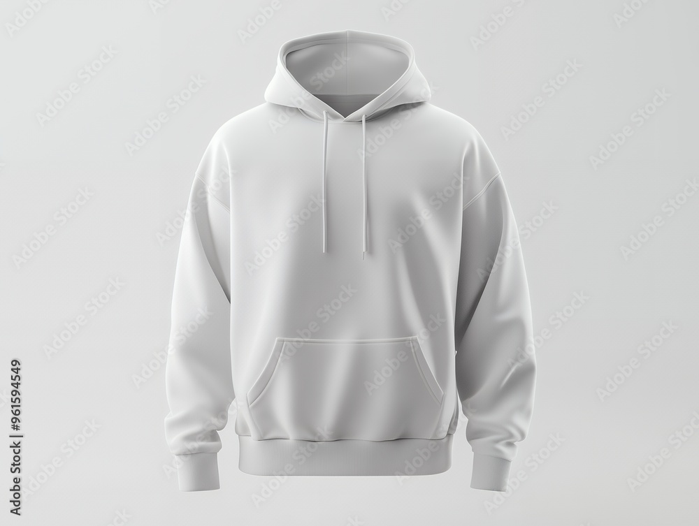Plain white hoodie isolated on white background Plain white hoodie isolated on white background
