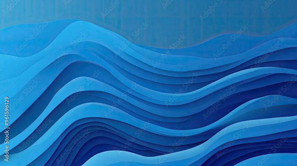 Minimalist abstract blue waves on a gradient background, with smooth transitions and a sense of depth. Suitable for digital or print media. Minimalist abstract blue waves on a gradient background, with smooth transitions and a sense of depth. Suitable for digital or print media.