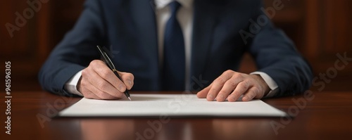 26081157 05 Government officials signing new labor policies affecting the workforce, legislative process, labor reform
