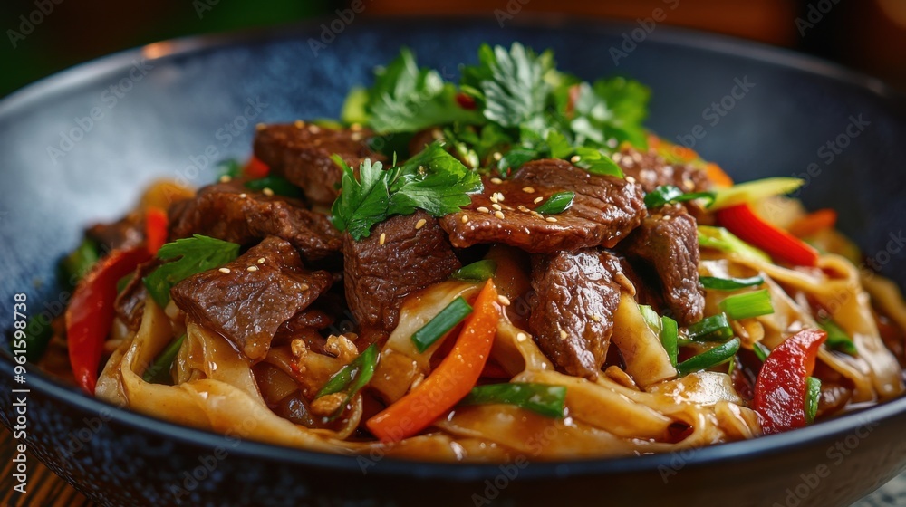 noodles with pork and vegetables noodles with pork and vegetables
