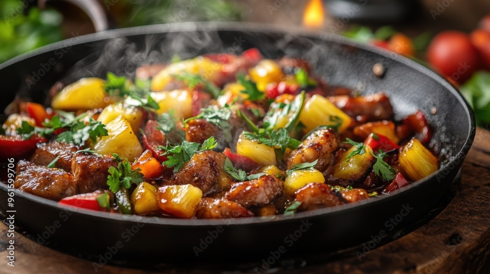 pork with pineapples pork with pineapples