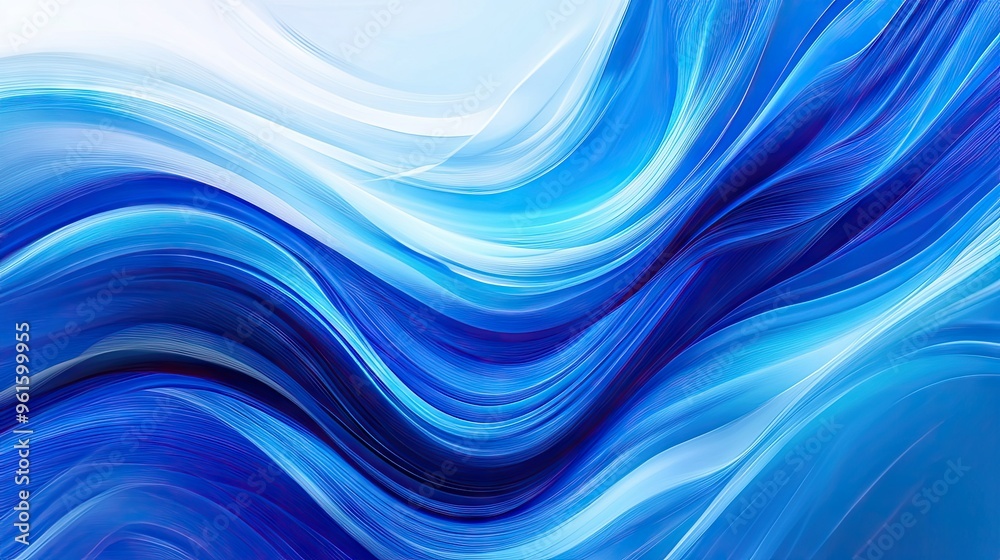 Stylized blue wave design on an abstract background, with varying shades and gradients for a dynamic and fluid appearance. Stylized blue wave design on an abstract background, with varying shades and gradients for a dynamic and fluid appearance.