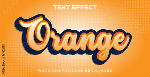 Orange editable text effect