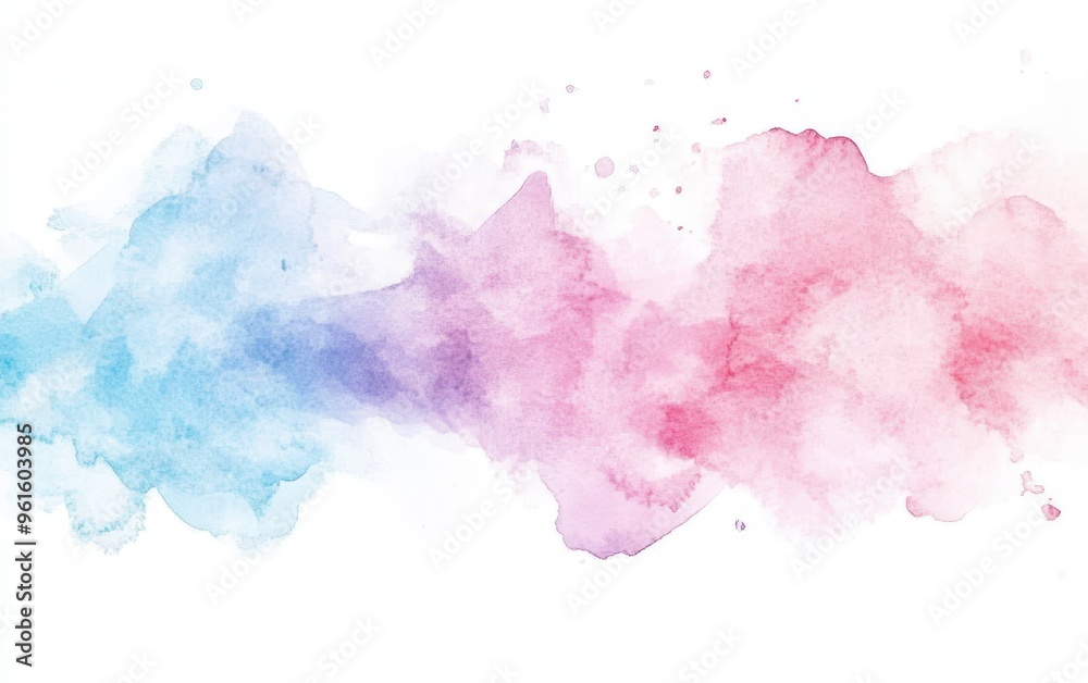 Serene Watercolor Gradient in Soft Pastel Tones on White Background Inspiring Creativity and Tranquility