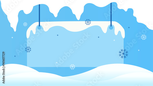 Blue White Snow Winter Background - Copy