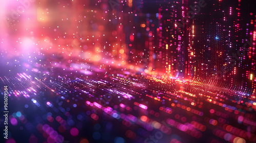 Abstract Background with Colorful Bokeh Lights