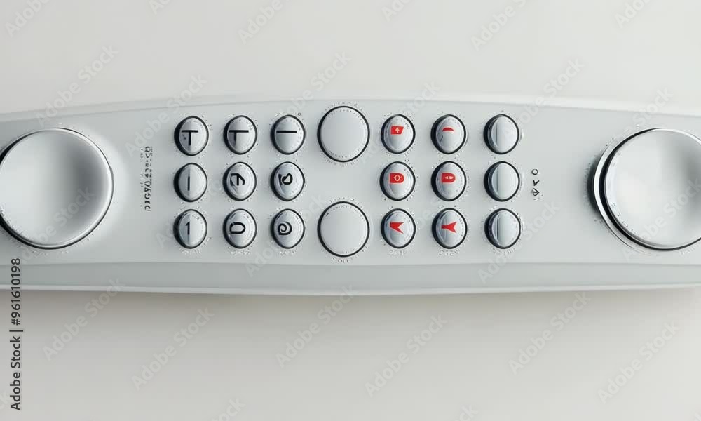 Isolated white TV remote on white background, Video Isolated white TV remote on white background, Video