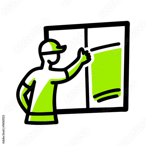Icon Vector Home cleaning Window Washing
