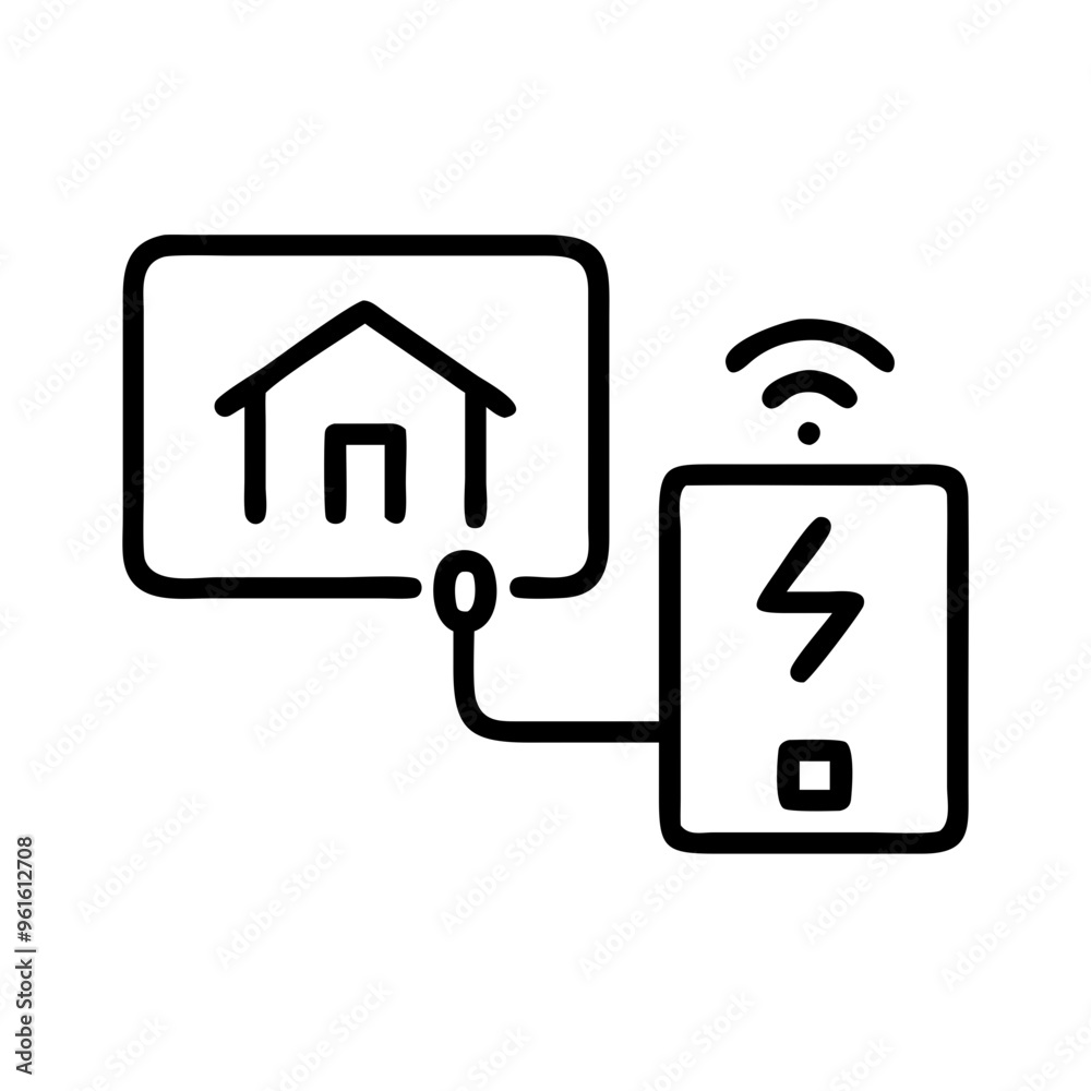 Icon Vector Energy savings and heating costs Home Energy Monitor Icon Vector Energy savings and heating costs Home Energy Monitor