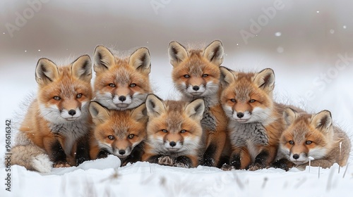 baby red foxes cuddling at the beach, highlighting the cute and tender moment between these wild animals, enjoying their playful time in the natural coastal environment