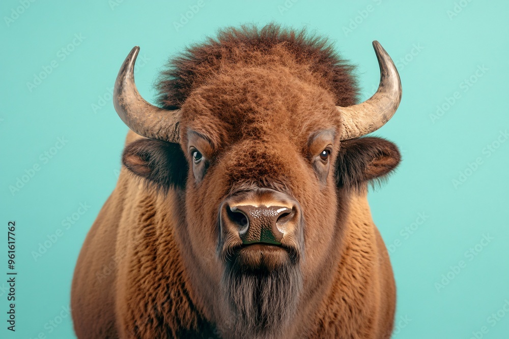 Close-up Portrait of a Majestic Bison Close-up Portrait of a Majestic Bison