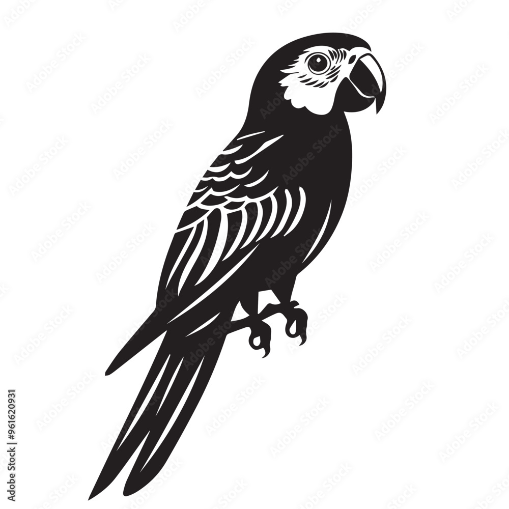 Parrot in cartoon, doodle style . Image for t-shirt, web, mobile apps and ui. Isolated 2d vector illustration in logo, icon, sketch style, Eps 10, black and white. AI Generative Parrot in cartoon, doodle style . Image for t-shirt, web, mobile apps and ui. Isolated 2d vector illustration in logo, icon, sketch style, Eps 10, black and white. AI Generative