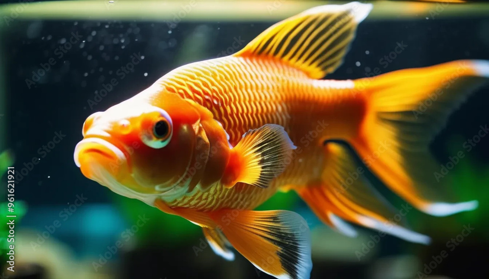 goldfish in aquariumclose up, ai goldfish in aquariumclose up, ai