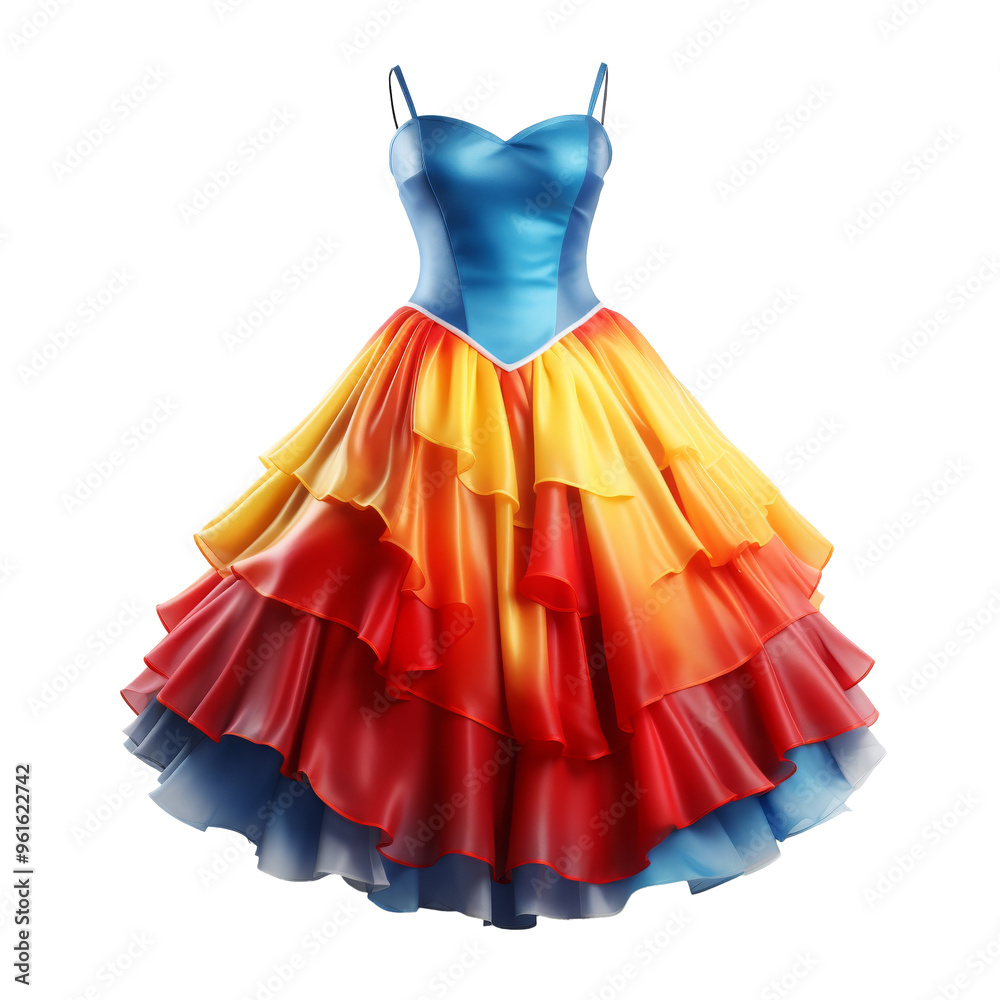 color dress design isolated on white color dress design isolated on white