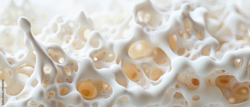  A tight shot of a substantial amount of white material, with an expansive center filled similarly with white matter