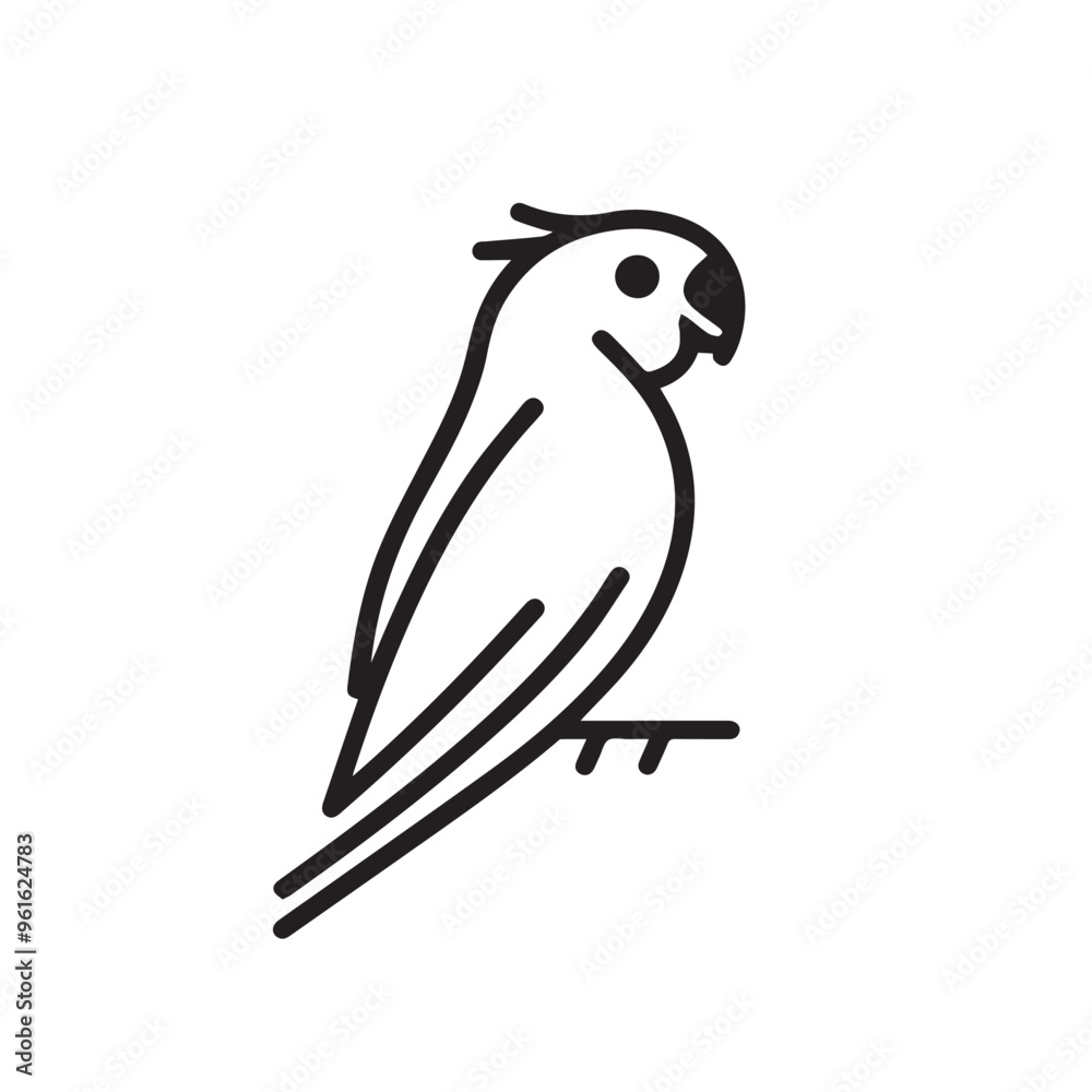 Parrot in cartoon, doodle style . Image for t-shirt, web, mobile apps and ui. Isolated 2d vector illustration in logo, icon, sketch style, Eps 10, black and white. AI Generative Parrot in cartoon, doodle style . Image for t-shirt, web, mobile apps and ui. Isolated 2d vector illustration in logo, icon, sketch style, Eps 10, black and white. AI Generative