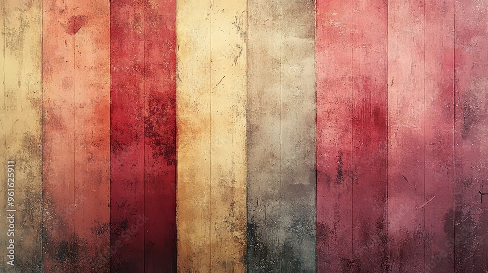  Striped, weathered wood in earthy tones, providing a rustic, textured backdrop with a vintage feel.