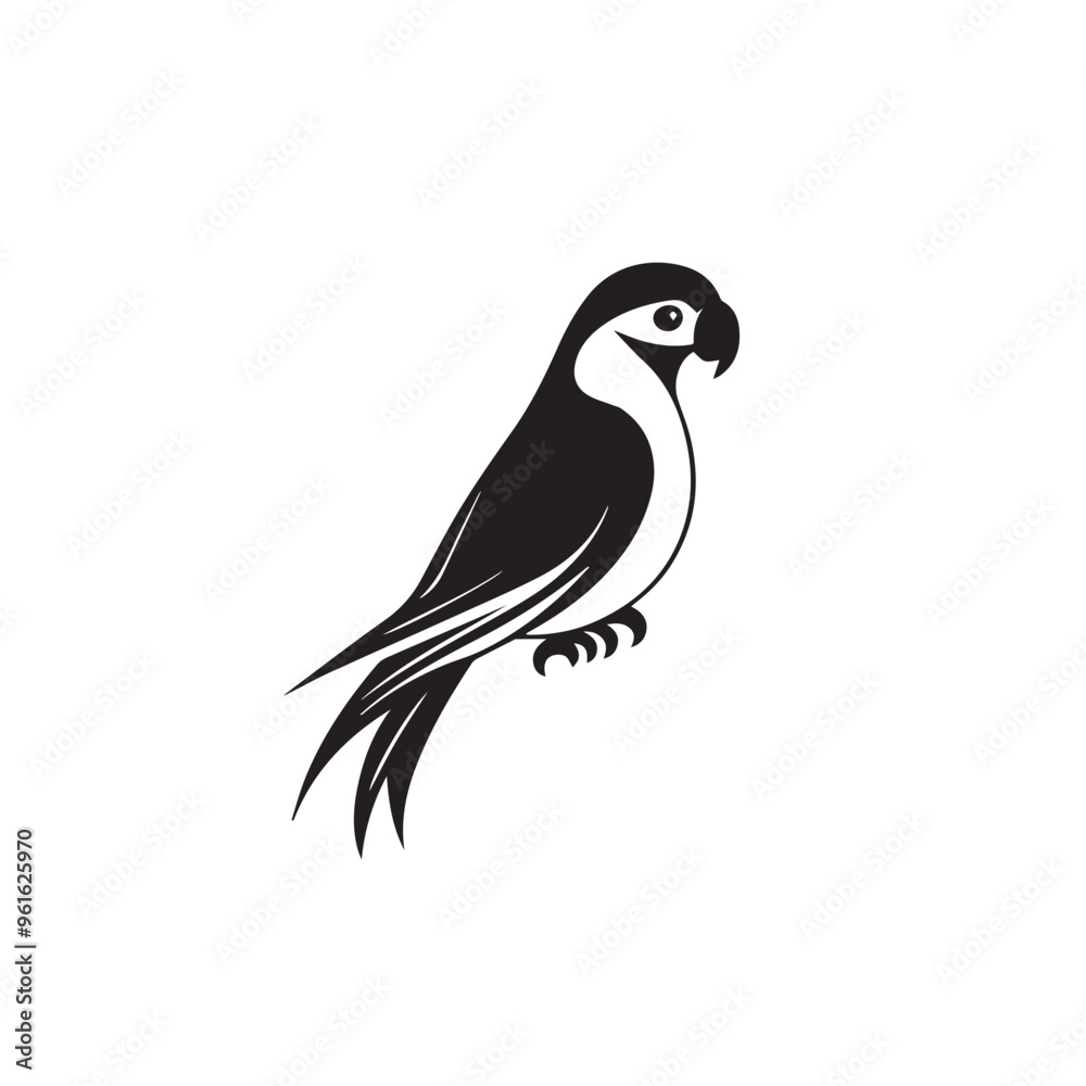Parrot in cartoon, doodle style . Image for t-shirt, web, mobile apps and ui. Isolated 2d vector illustration in logo, icon, sketch style, Eps 10, black and white. AI Generative Parrot in cartoon, doodle style . Image for t-shirt, web, mobile apps and ui. Isolated 2d vector illustration in logo, icon, sketch style, Eps 10, black and white. AI Generative