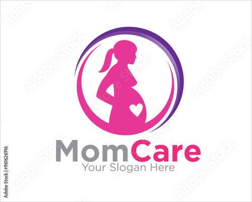 love mom care logo designs for pregnant consult