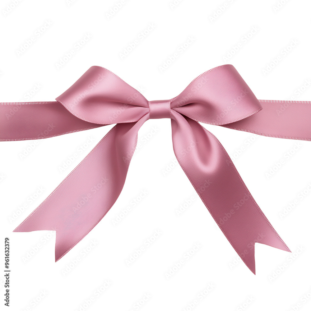 Elegant pink satin ribbon bow, perfect for gift wrapping, crafts, and decorative purposes. isolated on transparent or white background, png Elegant pink satin ribbon bow, perfect for gift wrapping, crafts, and decorative purposes. isolated on transparent or white background, png