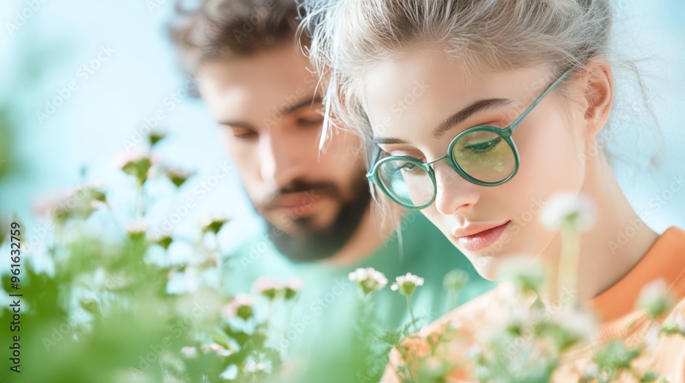 A mentor guiding a mentee through a challenging project, offering advice and support. A mentor guiding a mentee through a challenging project, offering advice and support.