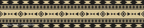 Ethnic border ornament. Geometric ethnic oriental seamless pattern. Stripe vector illustration. Native American Mexican African Indian tribal style. Design border, textile, fabric, clothing, carpet.