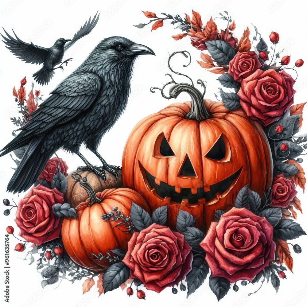 Hallowin, Christmas, decoration, frame, horror, christmas, background, autumn, season, illustration, halloween, greeting, white, design, art, holiday, wall, evil, fear, graphic hand drawing watercol Hallowin, Christmas, decoration, frame, horror, christmas, background, autumn, season, illustration, halloween, greeting, white, design, art, holiday, wall, evil, fear, graphic hand drawing watercol