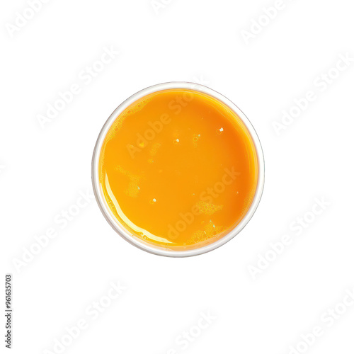 Top View of Fresh Orange Juice in Glass - Refreshing Beverage for Food and Drink Concepts