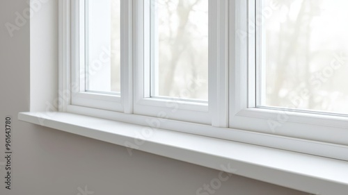 Wiping down window sills and frames, keeping them free of dust and grime photo