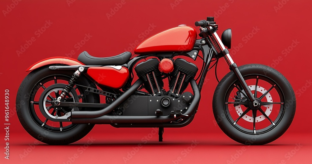 Futuristic Motorcycle Design | Red and Black Custom Bike Futuristic Motorcycle Design | Red and Black Custom Bike