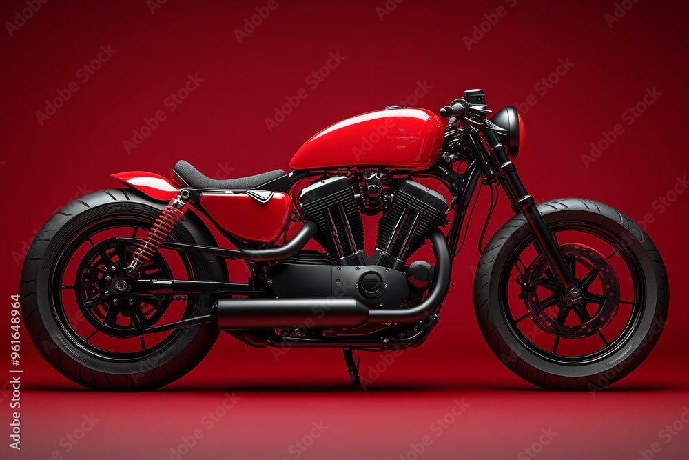 Obraz premium Striking Red Motorcycle