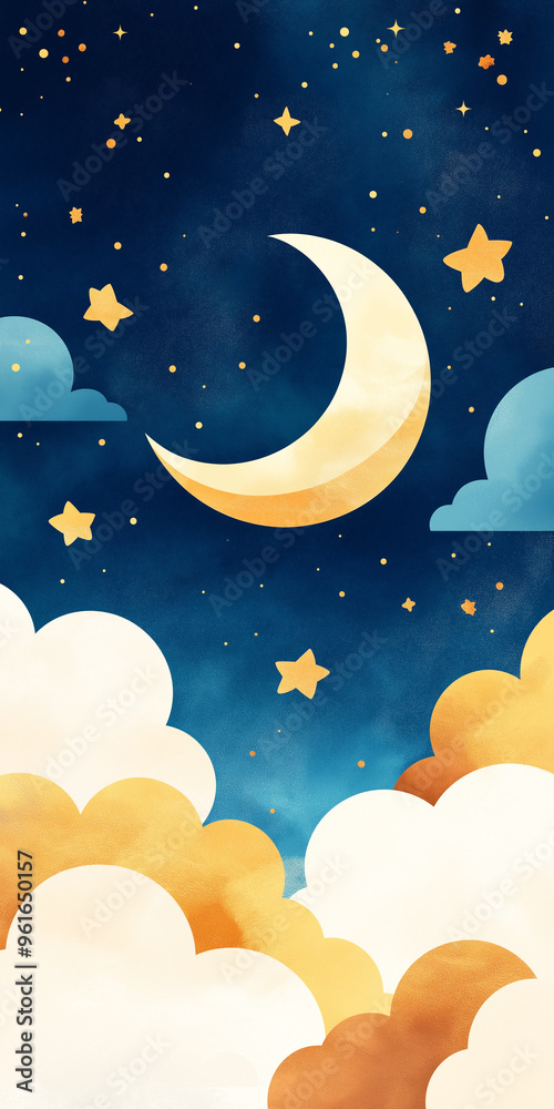 Opulent Moon and Clouds in Metallic Hues, Minimalist Mid-Autumn Design
Opulent Moon and Clouds in Metallic Hues, Minimalist Mid-Autumn Design