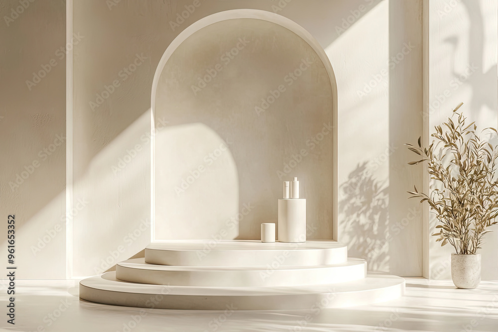 A Minimalist Product Display: Soft Light, Clean Lines, and a Serene Atmosphere
