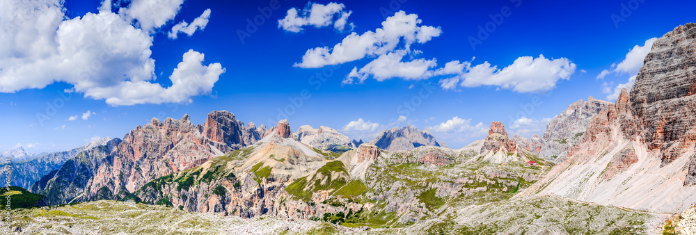 Dolomites, Italy. Great view of Sasso di Sesto in Sexten Dolomiti range, South Tyrol. Location Cortina d'Ampezzo.