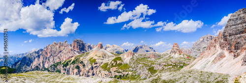 Obraz na płótnie Dolomites, Italy. Great view of Sasso di Sesto in Sexten Dolomiti range, South Tyrol. Location Cortina d'Ampezzo. w salonie