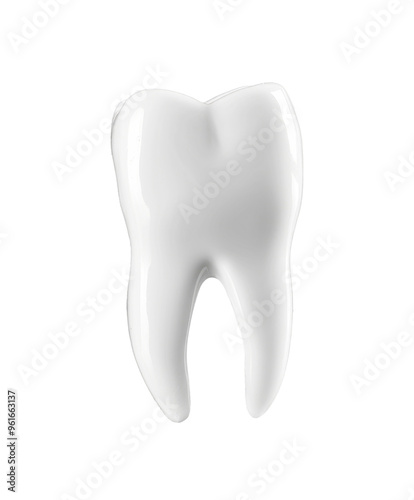 single white tooth isolated on white or transparent png