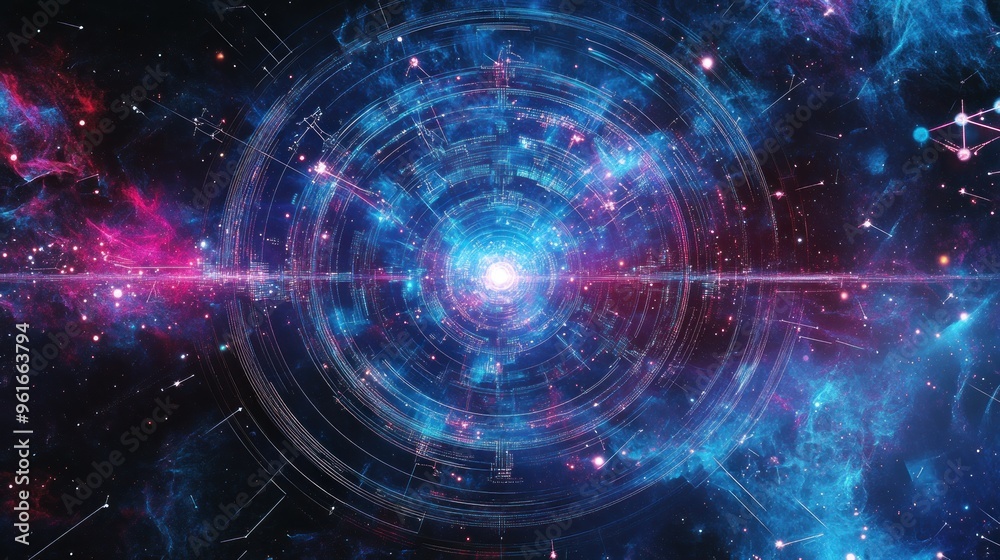 Cosmic Gateway - A Digital Portal Through the Stars Cosmic Gateway - A Digital Portal Through the Stars